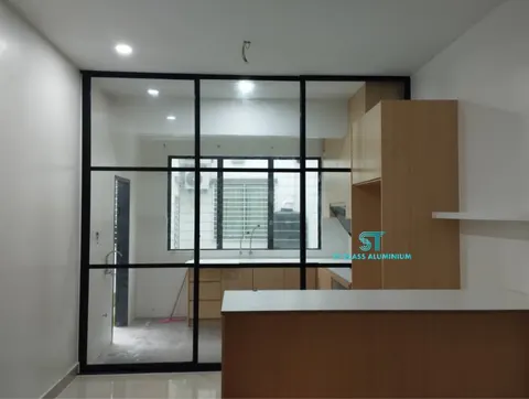 Hanging Sliding Door — Trackless Sliding Door by ST Glass Aluminium thumbnail 2