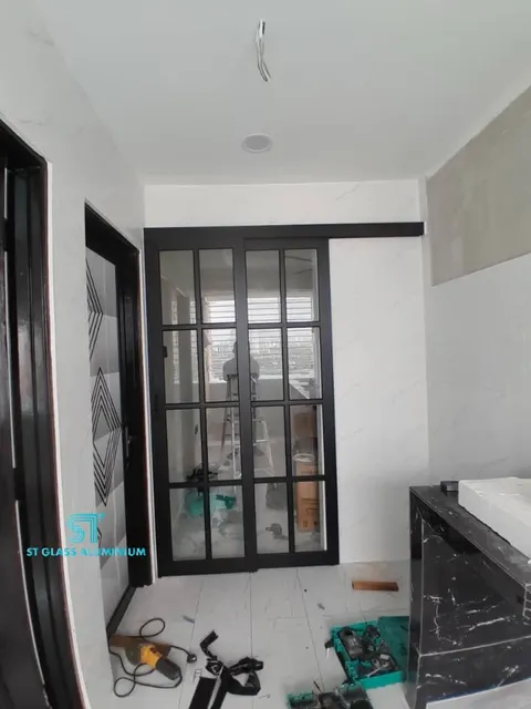 Hanging Sliding Door — Trackless Sliding Door by ST Glass Aluminium thumbnail 3