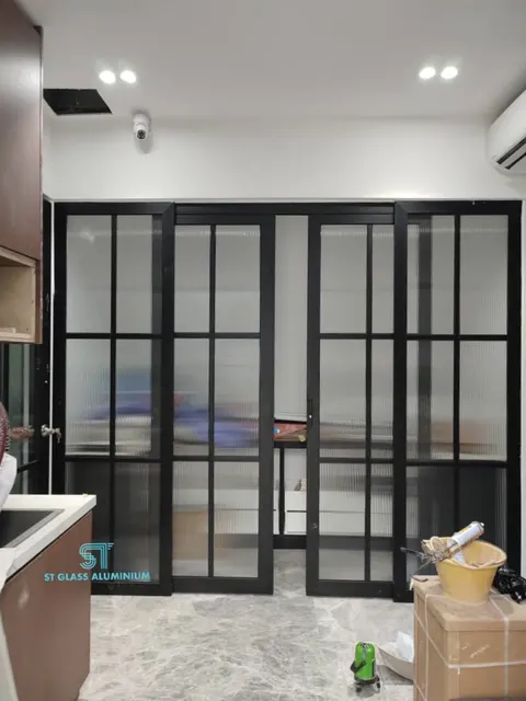 Hanging Sliding Door — Trackless Sliding Door by ST Glass Aluminium thumbnail 2