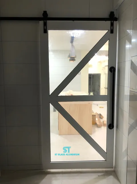 Hanging Sliding Door — Trackless Sliding Door by ST Glass Aluminium thumbnail 2