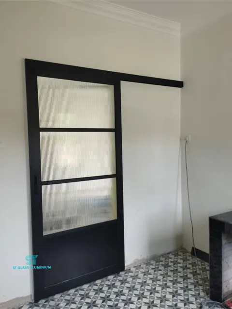 Hanging Sliding Door — Trackless Sliding Door by ST Glass Aluminium thumbnail 2