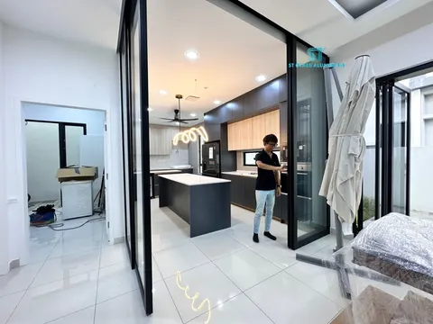 Hanging Sliding Door — Trackless Sliding Door by ST Glass Aluminium thumbnail 6