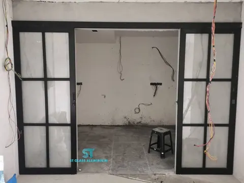 Hanging Sliding Door — Trackless Sliding Door by ST Glass Aluminium thumbnail 2