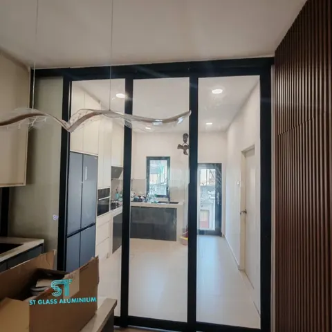 Hanging Sliding Door — Trackless Sliding Door by ST Glass Aluminium thumbnail 2