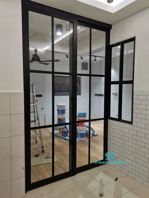 Hanging Sliding Door — Trackless Sliding Door by ST Glass Aluminium thumbnail 1