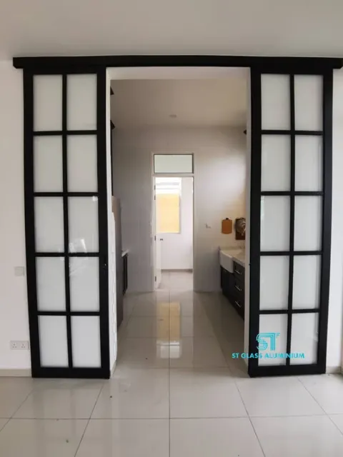Hanging Sliding Door — Trackless Sliding Door by ST Glass Aluminium thumbnail 2