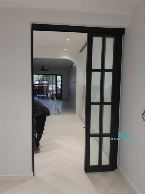 Hanging Sliding Door — Trackless Sliding Door by ST Glass Aluminium thumbnail 2