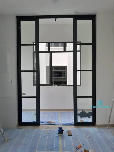 Hanging Sliding Door — Trackless Sliding Door by ST Glass Aluminium thumbnail 2