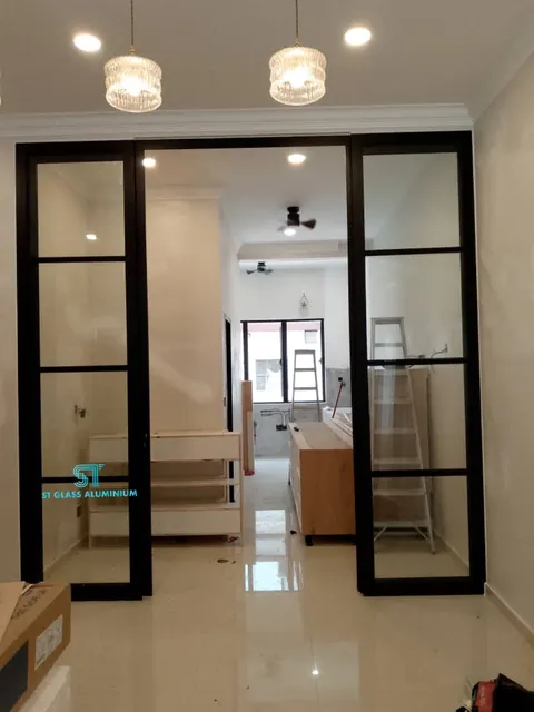 Hanging Sliding Door — Trackless Sliding Door by ST Glass Aluminium thumbnail 2