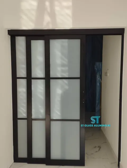 Hanging Sliding Door — Trackless Sliding Door by ST Glass Aluminium thumbnail 1