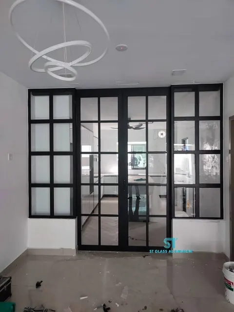 Hanging Sliding Door — Trackless Sliding Door by ST Glass Aluminium thumbnail 2