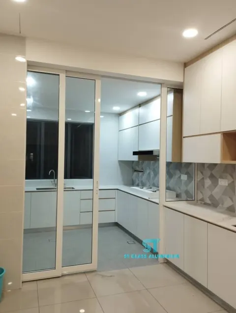 Hanging Sliding Door — Trackless Sliding Door by ST Glass Aluminium thumbnail 1