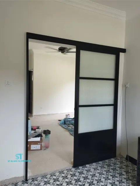 Hanging Sliding Door — Trackless Sliding Door by ST Glass Aluminium thumbnail 3