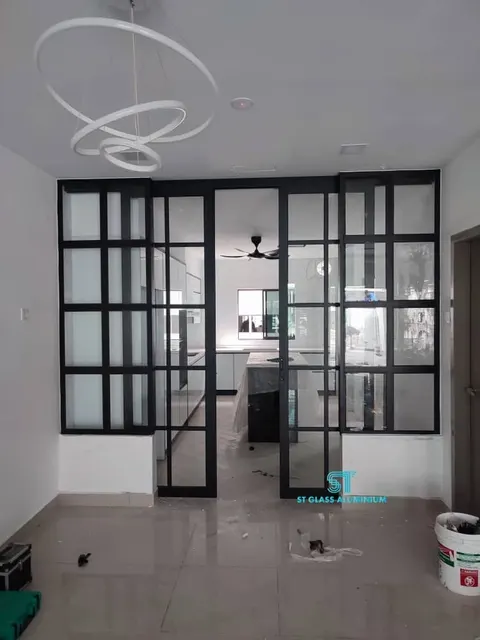 Hanging Sliding Door — Trackless Sliding Door by ST Glass Aluminium thumbnail 1