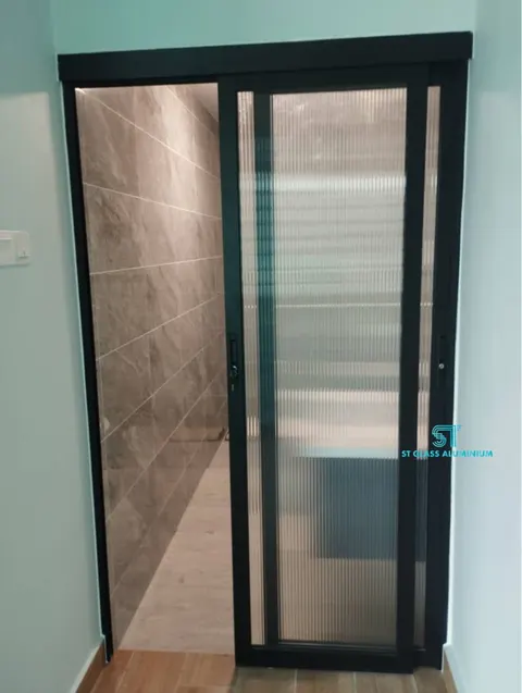 Hanging Sliding Door — Trackless Sliding Door by ST Glass Aluminium thumbnail 2