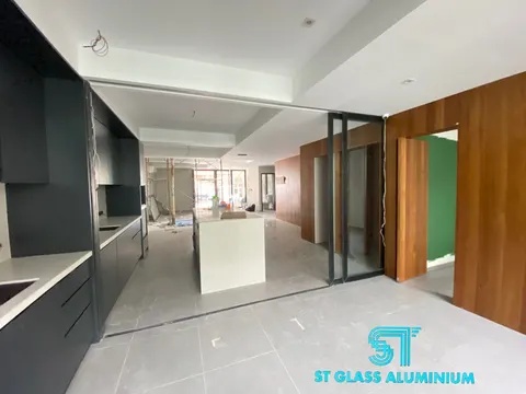 Hanging Sliding Door — Trackless Sliding Door by ST Glass Aluminium thumbnail 2
