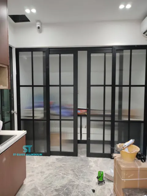 Hanging Sliding Door — Trackless Sliding Door by ST Glass Aluminium thumbnail 1