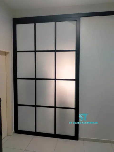 Hanging Sliding Door — Trackless Sliding Door by ST Glass Aluminium thumbnail 1