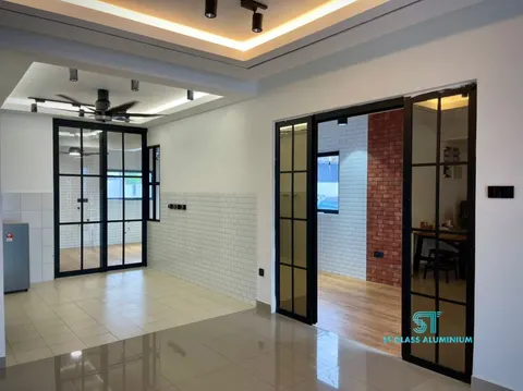 Hanging Sliding Door — Trackless Sliding Door by ST Glass Aluminium thumbnail 2