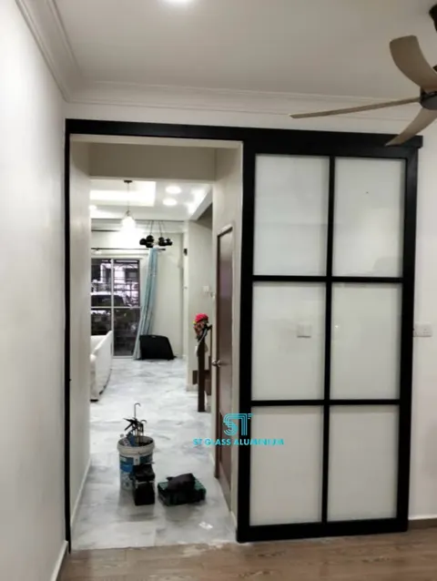Hanging Sliding Door — Trackless Sliding Door by ST Glass Aluminium thumbnail 2
