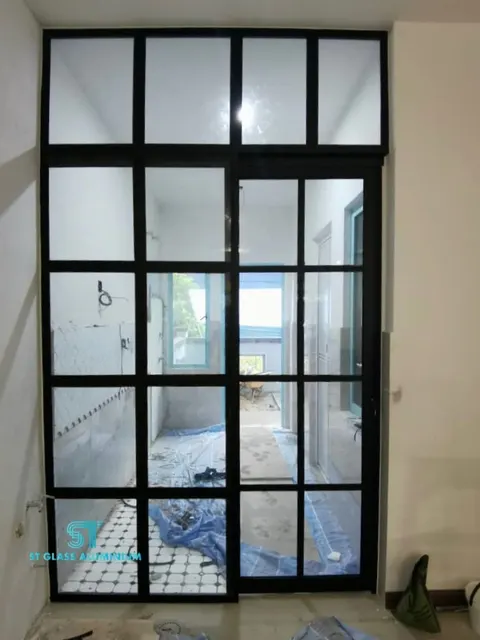 Hanging Sliding Door — Trackless Sliding Door by ST Glass Aluminium thumbnail 1