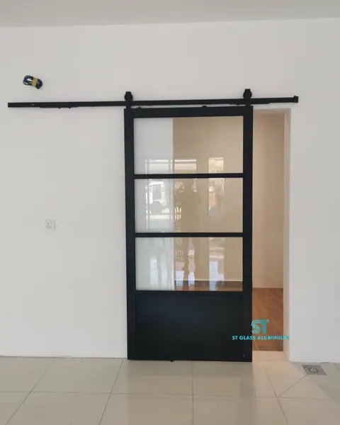 Hanging Sliding Door — Trackless Sliding Door by ST Glass Aluminium thumbnail 1