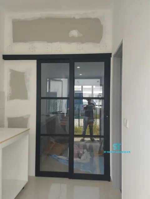 Hanging Sliding Door — Trackless Sliding Door by ST Glass Aluminium thumbnail 3