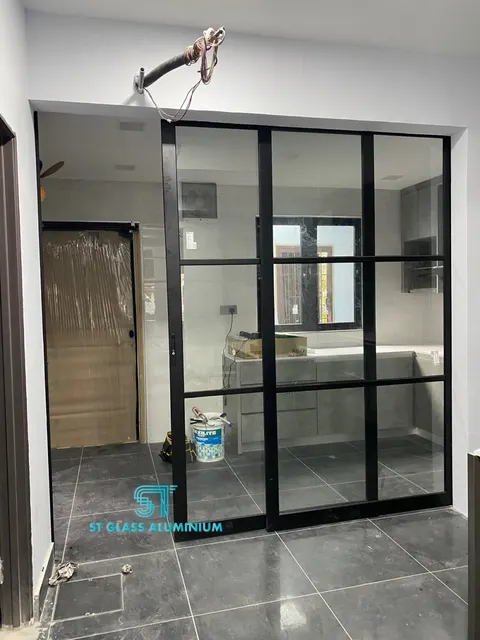 Hanging Sliding Door — Trackless Sliding Door by ST Glass Aluminium thumbnail 1