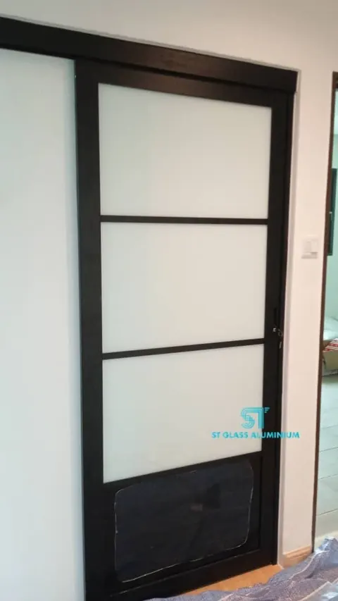 Hanging Sliding Door — Trackless Sliding Door by ST Glass Aluminium thumbnail 3