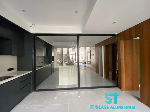 Hanging Sliding Door — Trackless Sliding Door by ST Glass Aluminium thumbnail 3