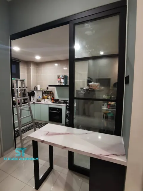 Hanging Sliding Door — Trackless Sliding Door by ST Glass Aluminium thumbnail 2