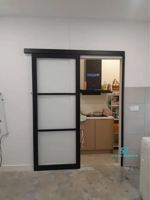 Hanging Sliding Door — Trackless Sliding Door by ST Glass Aluminium thumbnail 3
