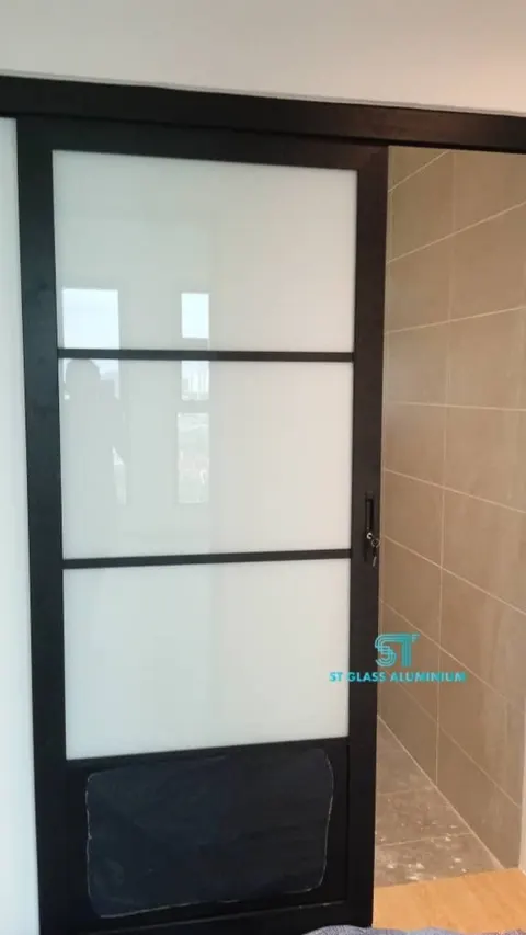Hanging Sliding Door — Trackless Sliding Door by ST Glass Aluminium thumbnail 2