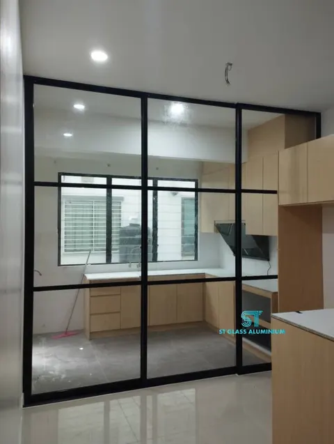 Hanging Sliding Door — Trackless Sliding Door by ST Glass Aluminium thumbnail 1