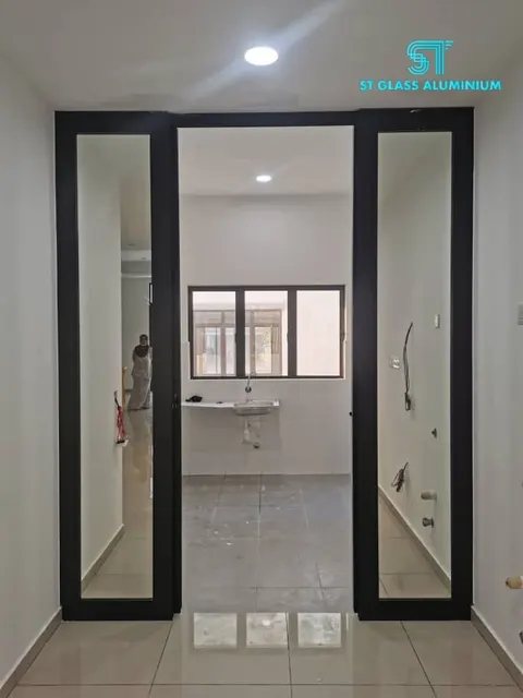 Hanging Sliding Door — Trackless Sliding Door by ST Glass Aluminium thumbnail 2