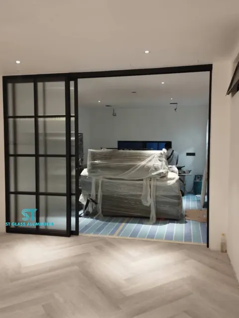 Hanging Sliding Door — Trackless Sliding Door by ST Glass Aluminium thumbnail 2