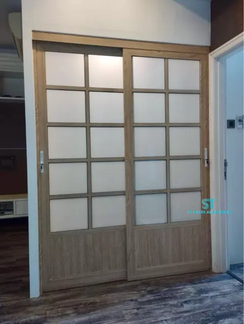 Hanging Sliding Door With Fully Aluminium — Trackless Sliding Door by ST Glass Aluminium thumbnail 3