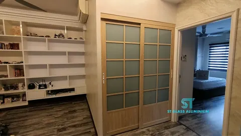 Hanging Sliding Door With Fully Aluminium — Trackless Sliding Door by ST Glass Aluminium thumbnail 5