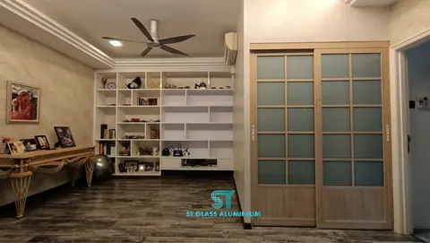 Hanging Sliding Door With Fully Aluminium — Trackless Sliding Door by ST Glass Aluminium thumbnail 4