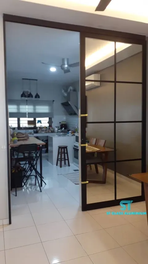 Mirror Hanging Sliding Door — Trackless Sliding Door by ST Glass Aluminium thumbnail 5