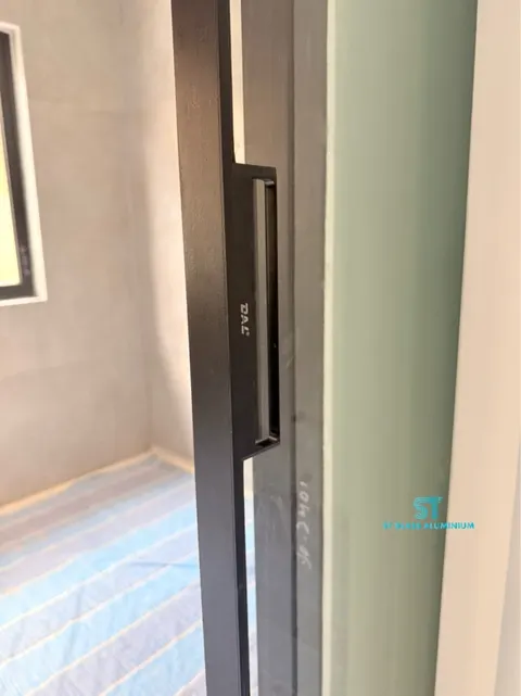 Slim Hanging Sliding Door — Trackless Sliding Door by ST Glass Aluminium thumbnail 7