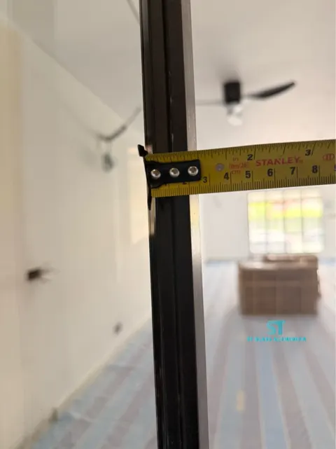 Slim Hanging Sliding Door — Trackless Sliding Door by ST Glass Aluminium thumbnail 9