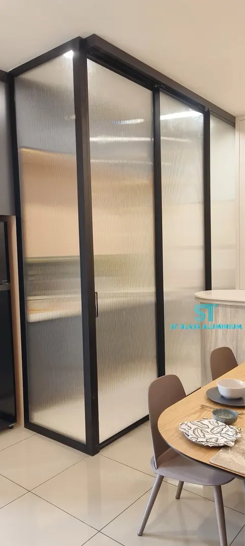 Slim Sliding Door — Trackless Sliding Door by ST Glass Aluminium thumbnail 1