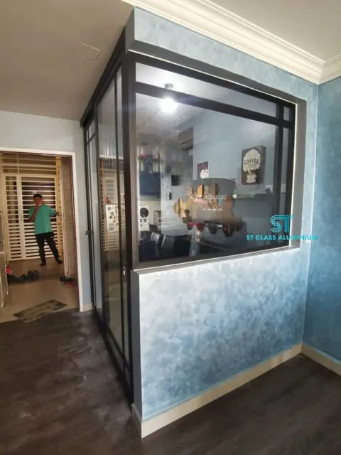 Wet And Dry Kitchen Separation — Trackless Sliding Door by ST Glass Aluminium thumbnail 3