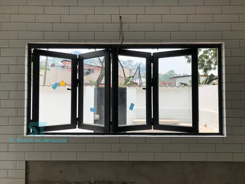 Folding Window _ Fully Open — Window Series by ST Glass Aluminium thumbnail 2