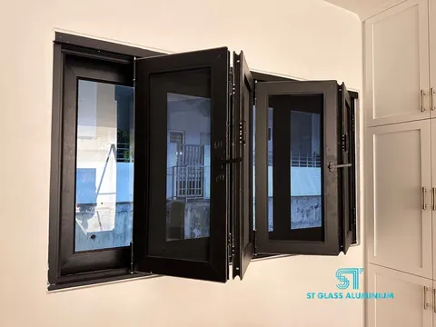 Folding Window With Security Mesh — Window Series by ST Glass Aluminium thumbnail 6