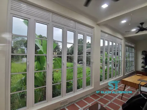 Louvers With Multipoint Casement Window — Window Series by ST Glass Aluminium thumbnail 4