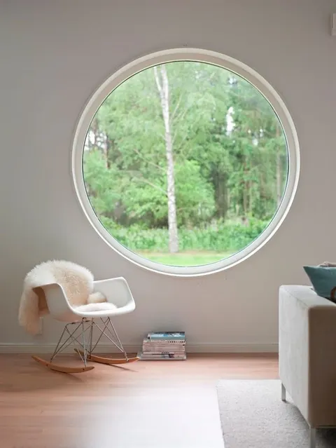 Round Window With White Frame